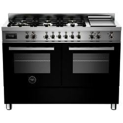 Bertazzoni Professional Series 120cm Dual Fuel Twin Range Cooker Black